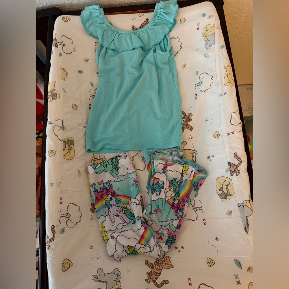 Bums & Roses My Little Pony Flutter Tank Top & Bell Bottom Pants Set 2T VGUC
